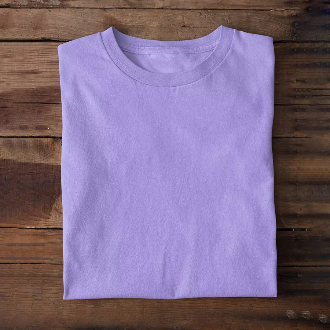 Lavender Plain T-Shirt - Shop Printed T shirt for Women Online In India | LoveDky