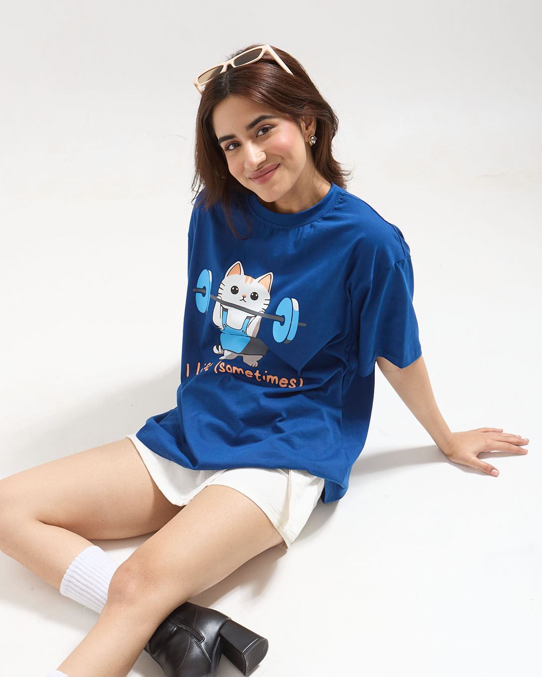 Lift Sometimes Oversized T-Shirt - Shop Printed T shirt for Women Online In India | LoveDky