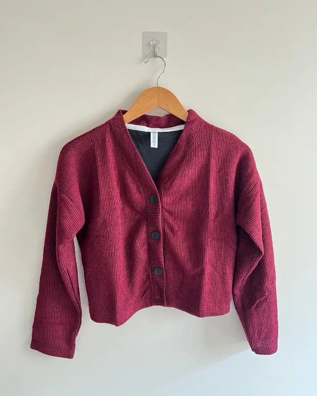 Lily Button Down Crop Jacket - Shop Printed T shirt for Women Online In India | LoveDky
