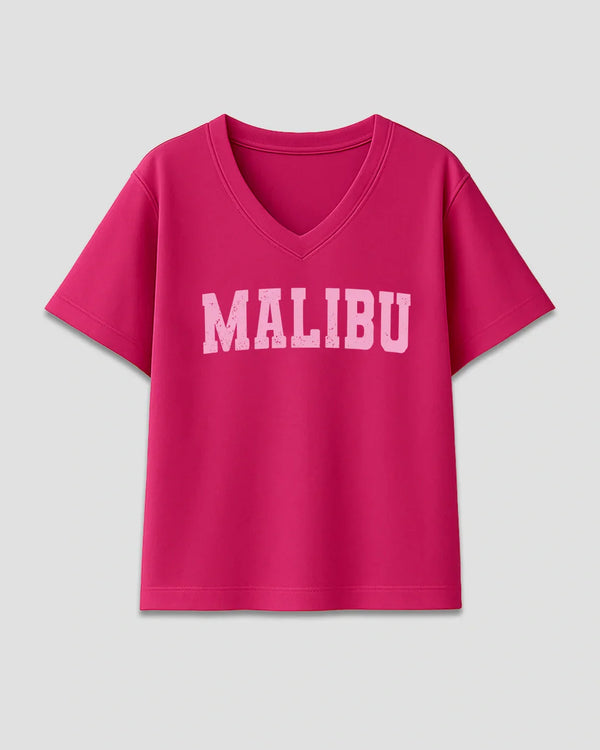 Malibu V-Neck Oversize T-Shirt for Women Online In India | DKY