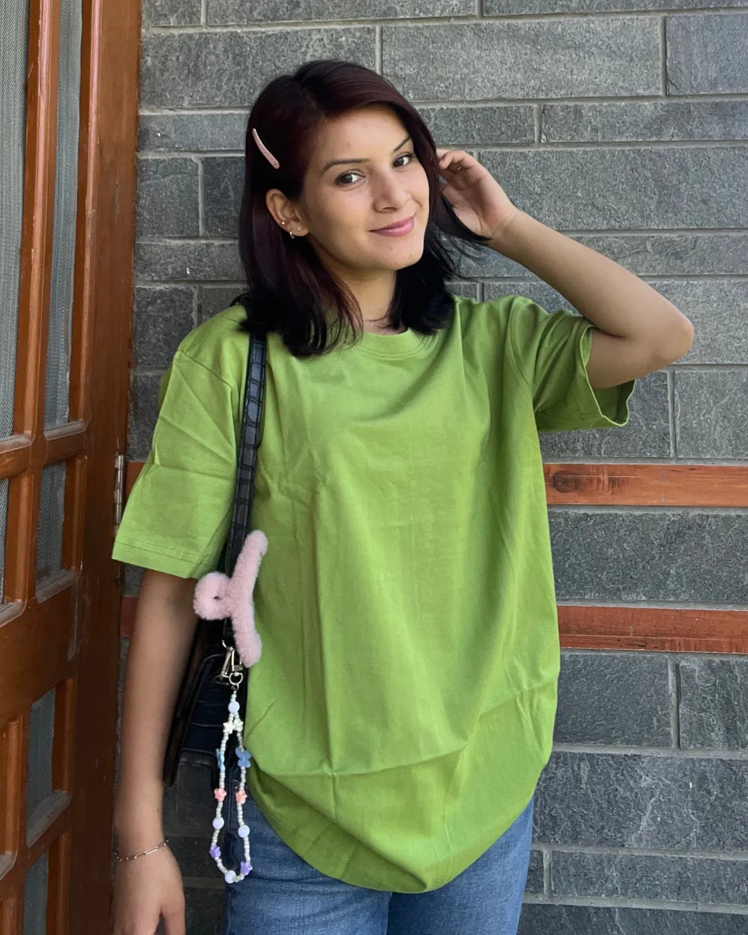 Matcha Plain T-Shirt - Shop Printed T shirt for Women Online In India | LoveDky