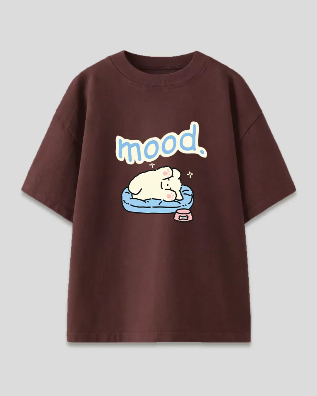 Mood Women's Oversized Brown T Shirt | Dky