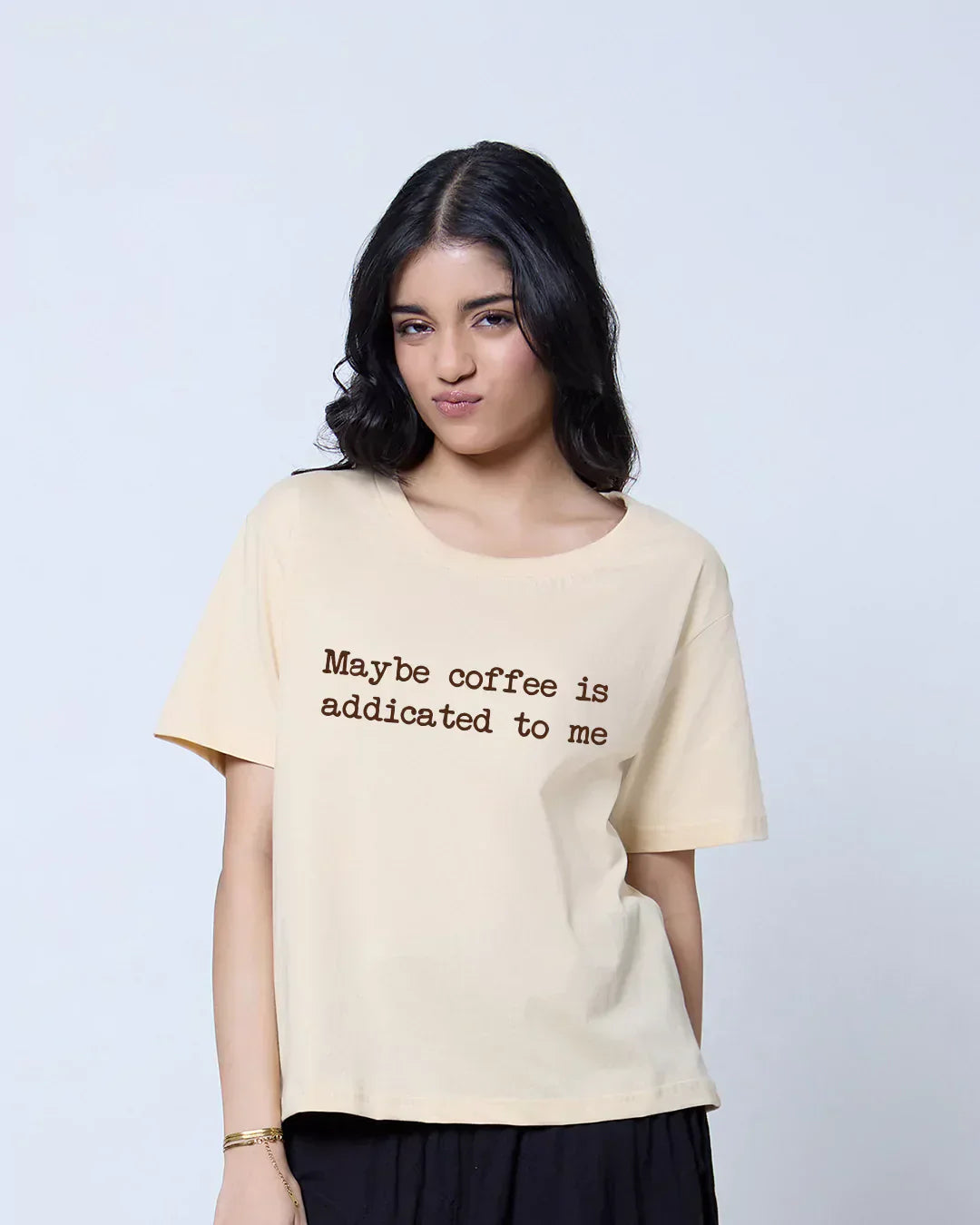 Maybe Coffee Boxy Oversize T-Shirt