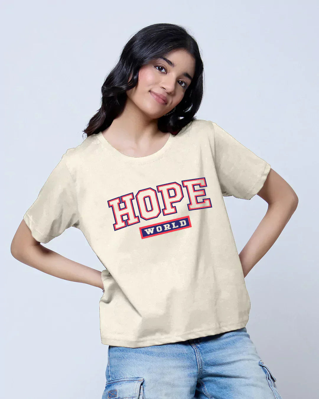 Hope Offwhite Boxy T-Shirt