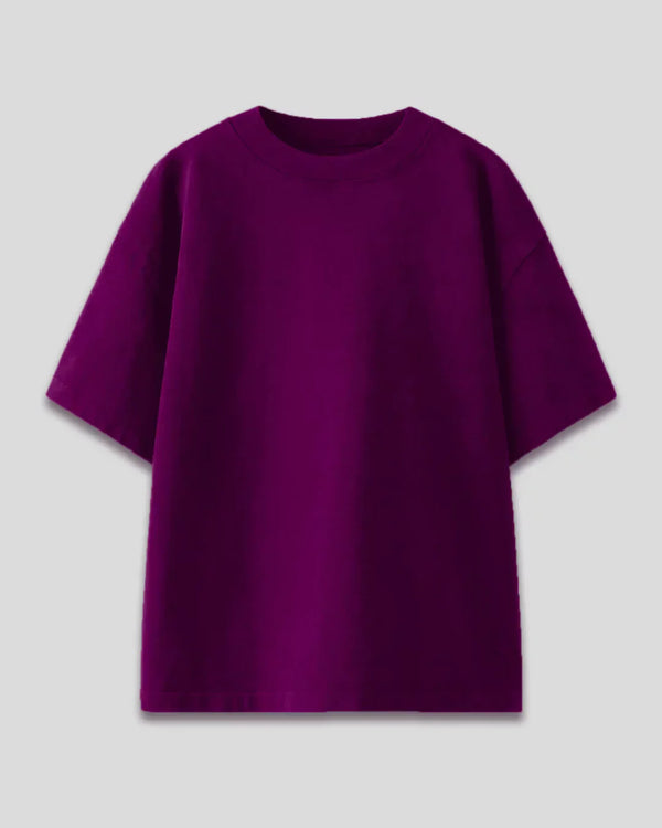 Mulberry Plain Oversized T-Shirt for Women Online In India | Dky