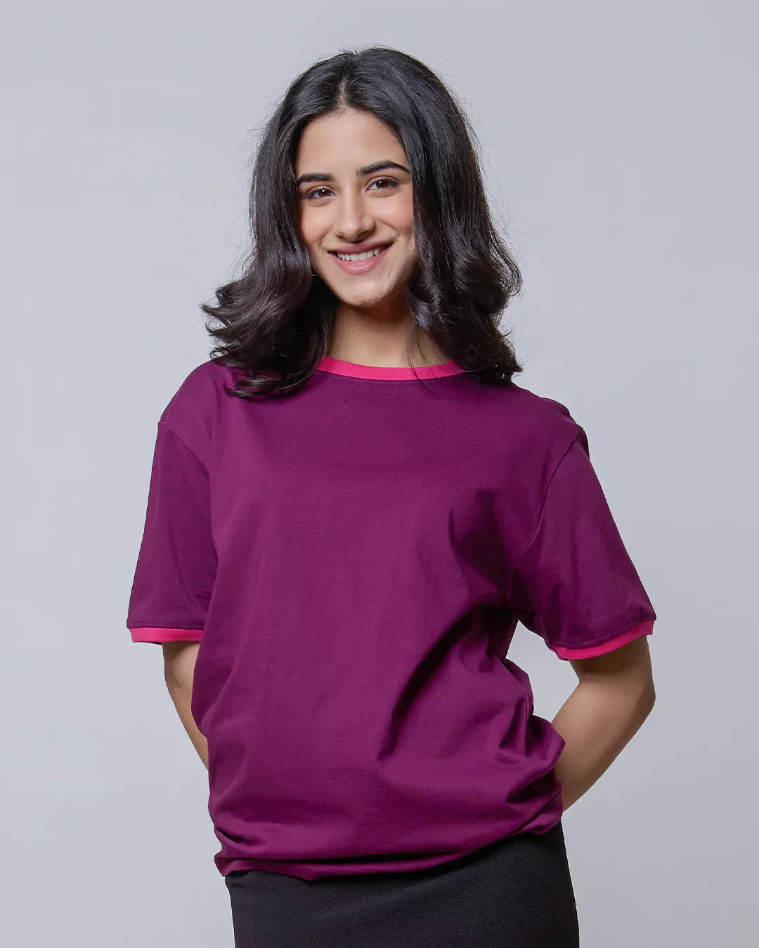 Tap Out T-Shirt - Mulberry & Hot Pink