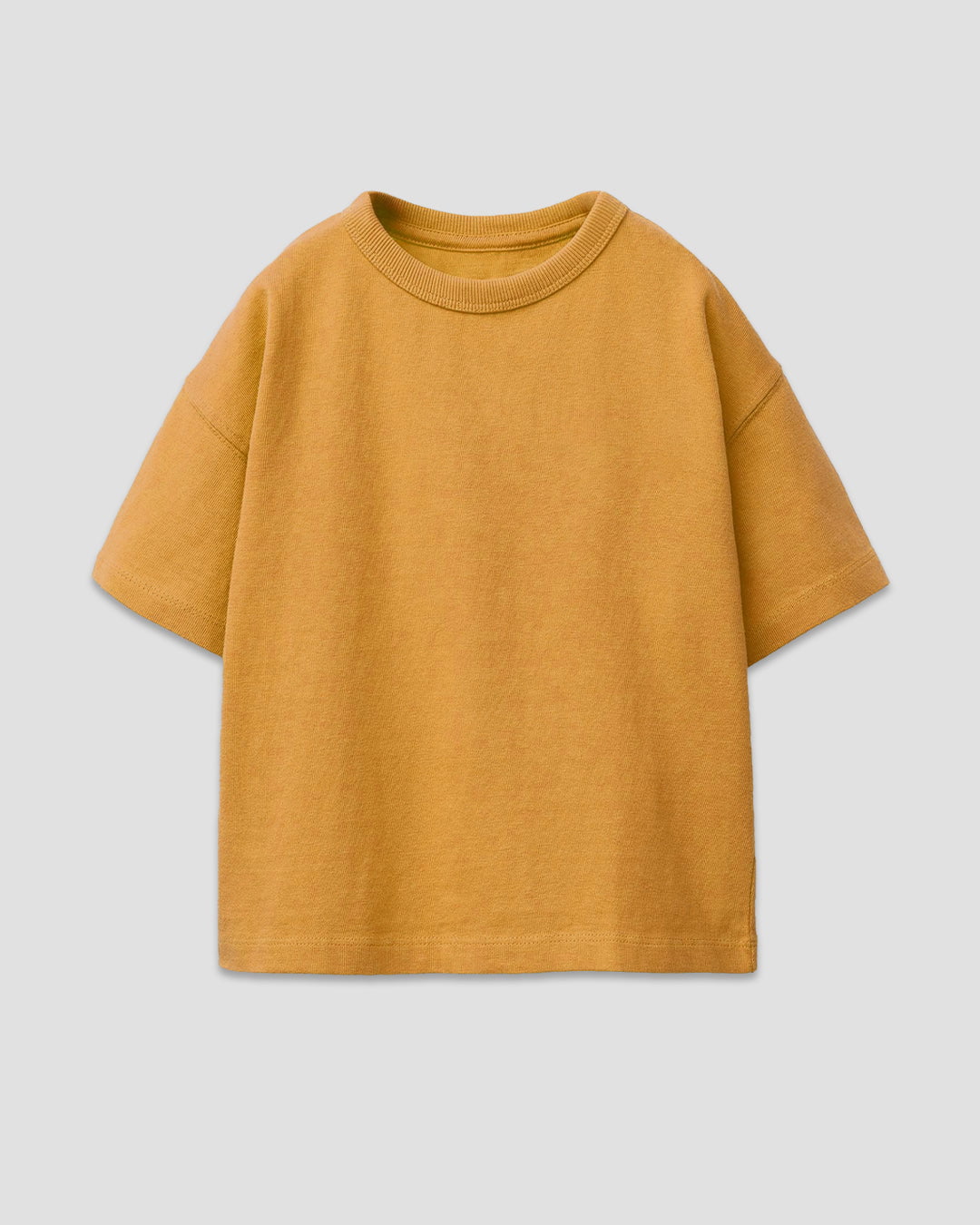 Mustard Plain Boxy Oversize T-Shirt for Women Online In India | Dky