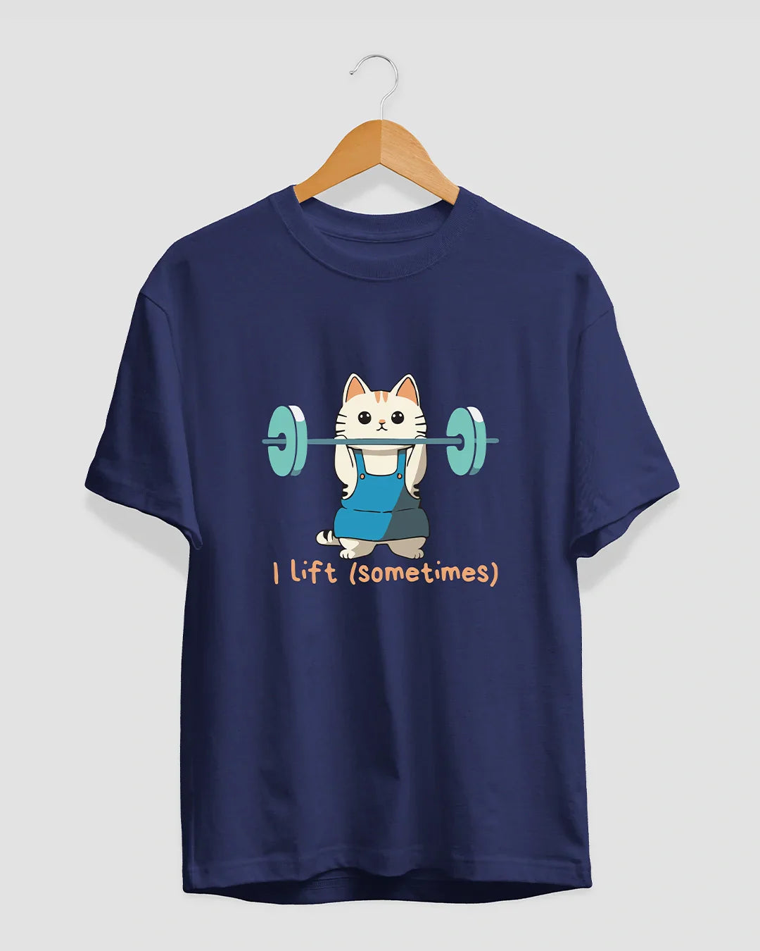 Navy Blue Lift Sometimes T-Shirt for Women Online In India | Dky
