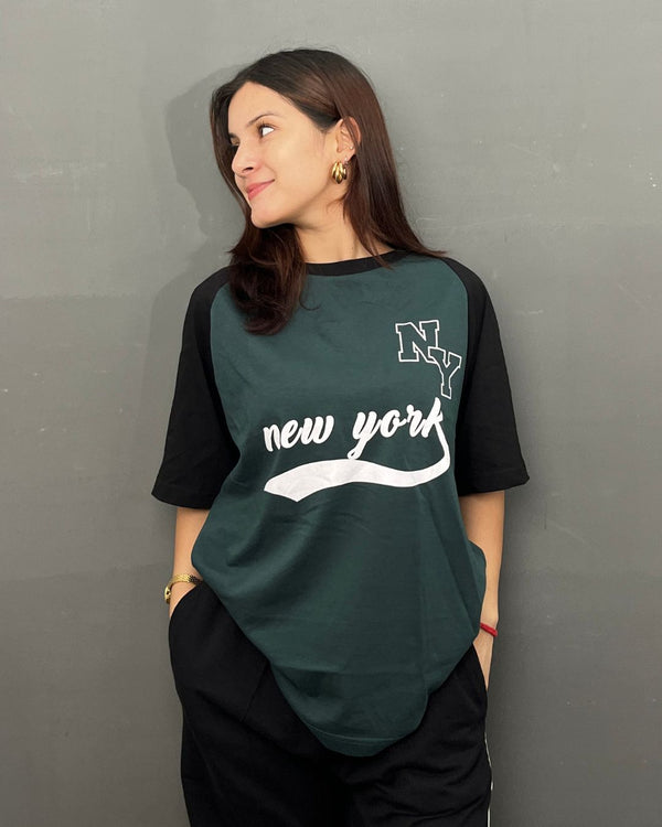 New York Raglan Oversized T-Shirt