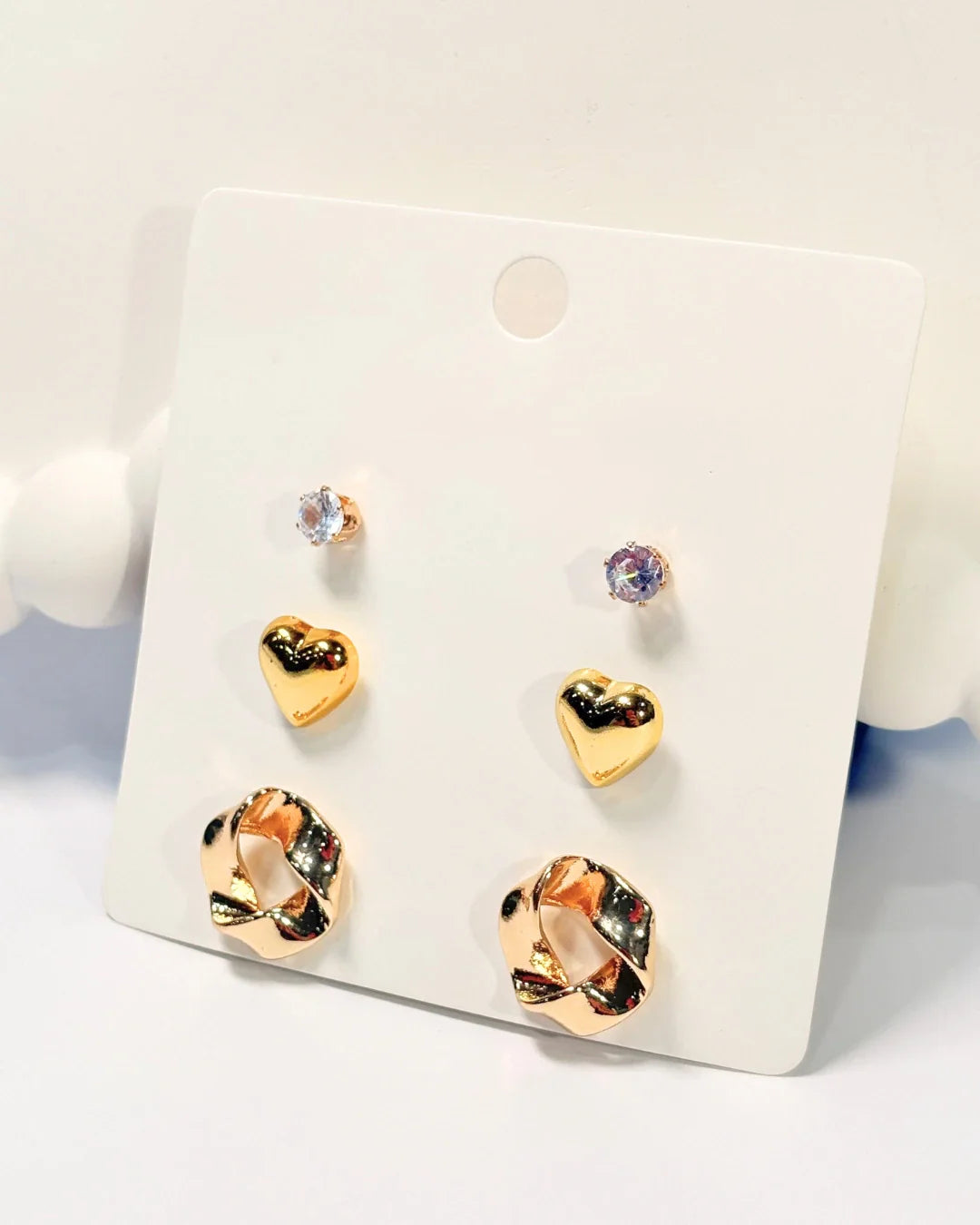 Trinity Gold Earrings
