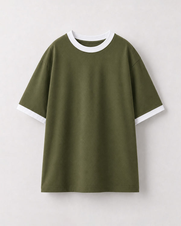 Tap Out T-Shirt -Olive & White