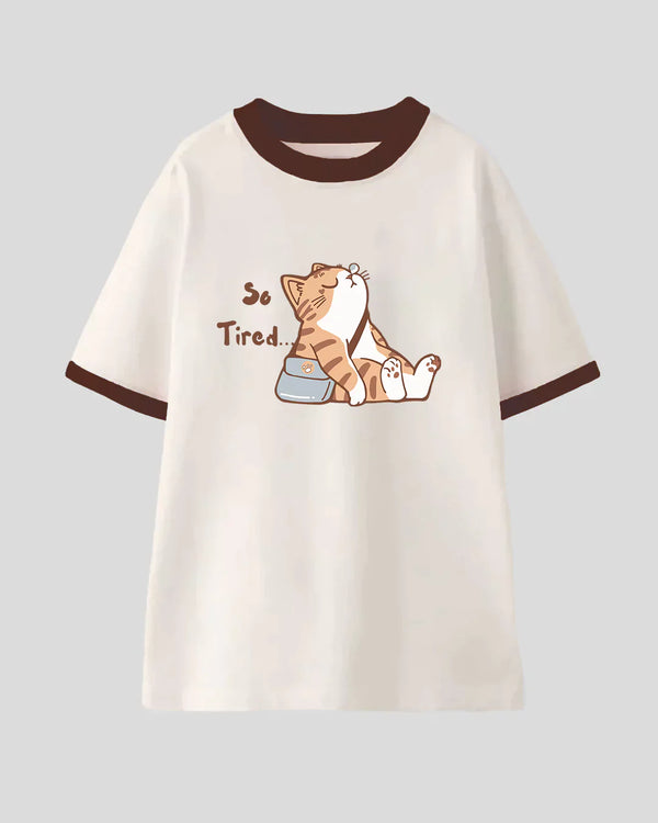 Offwhite So Tired Tap Out T-Shirt for Women Online In India | Dky