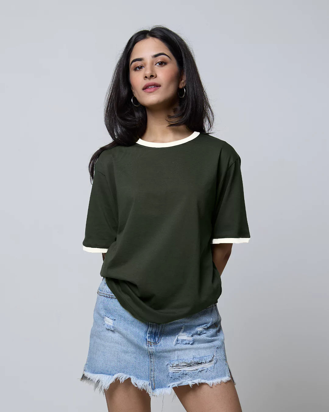 Tap Out T-Shirt - Olive & White