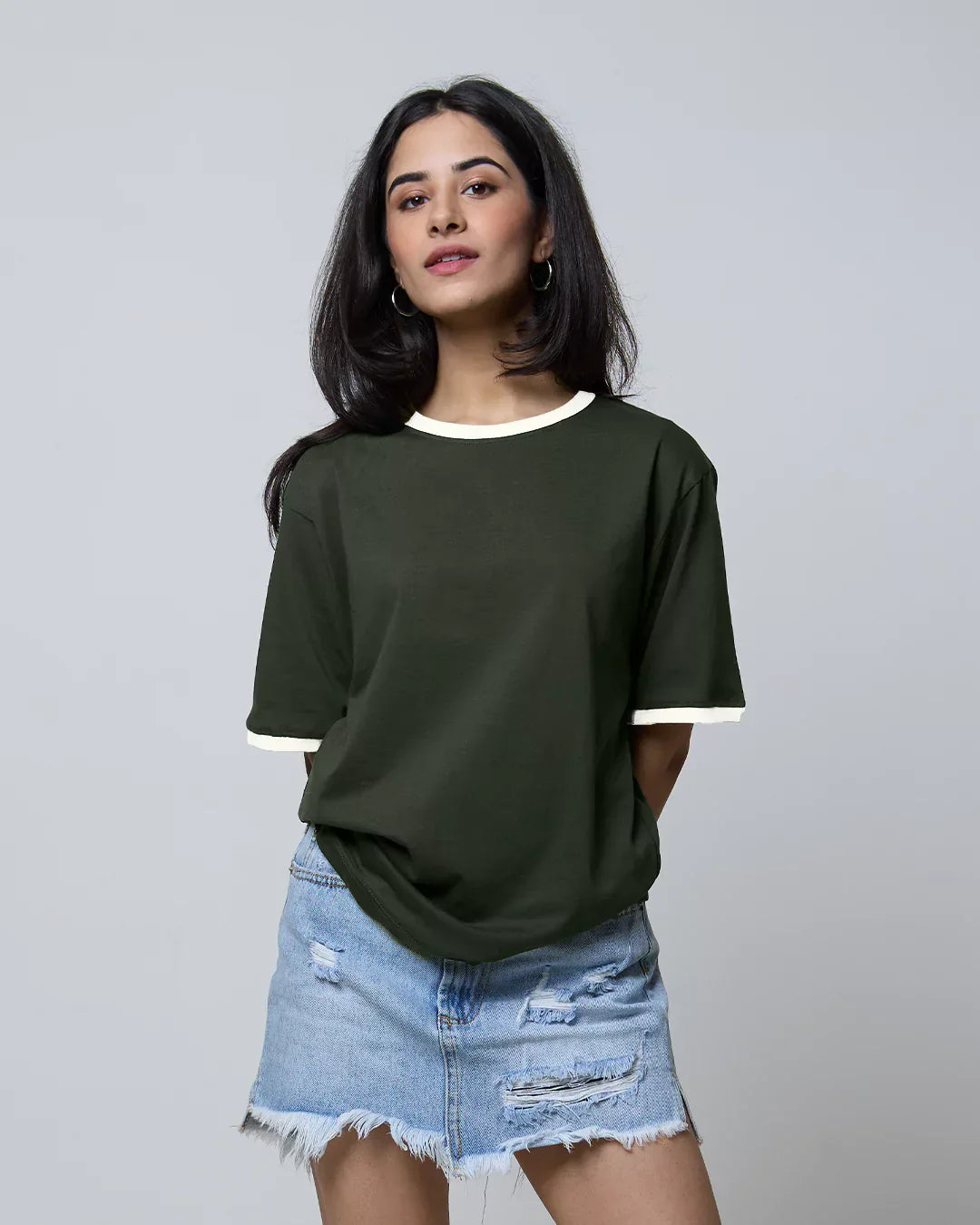 Tap Out T-Shirt - Olive & White