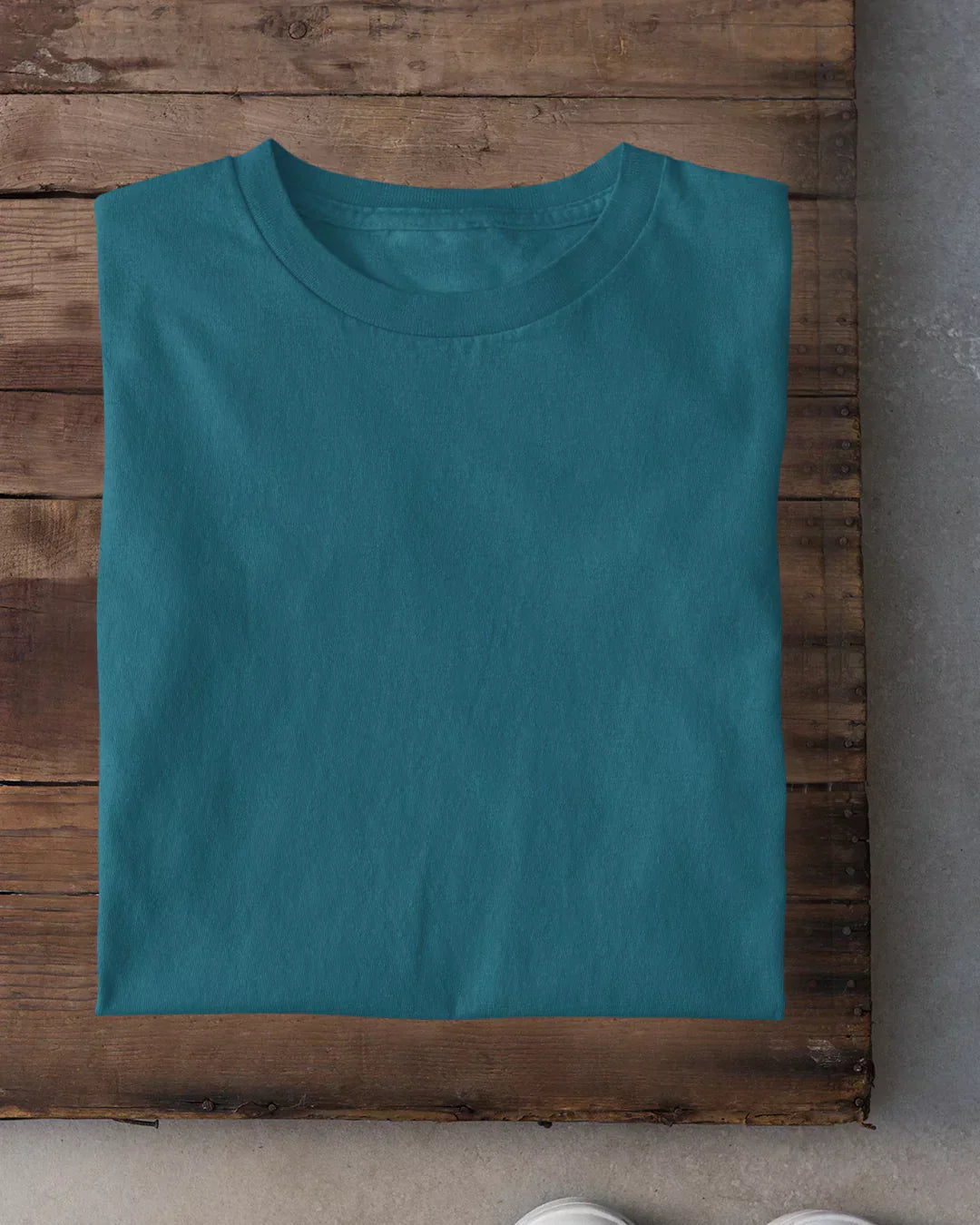 Petrol Blue Plain T-Shirt - Shop Printed T shirt for Women Online In India | LoveDky