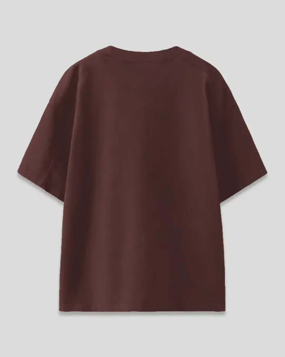 Phool Oversized T-Shirt - dark brown, oversized fit, plain tee shown in flat lay