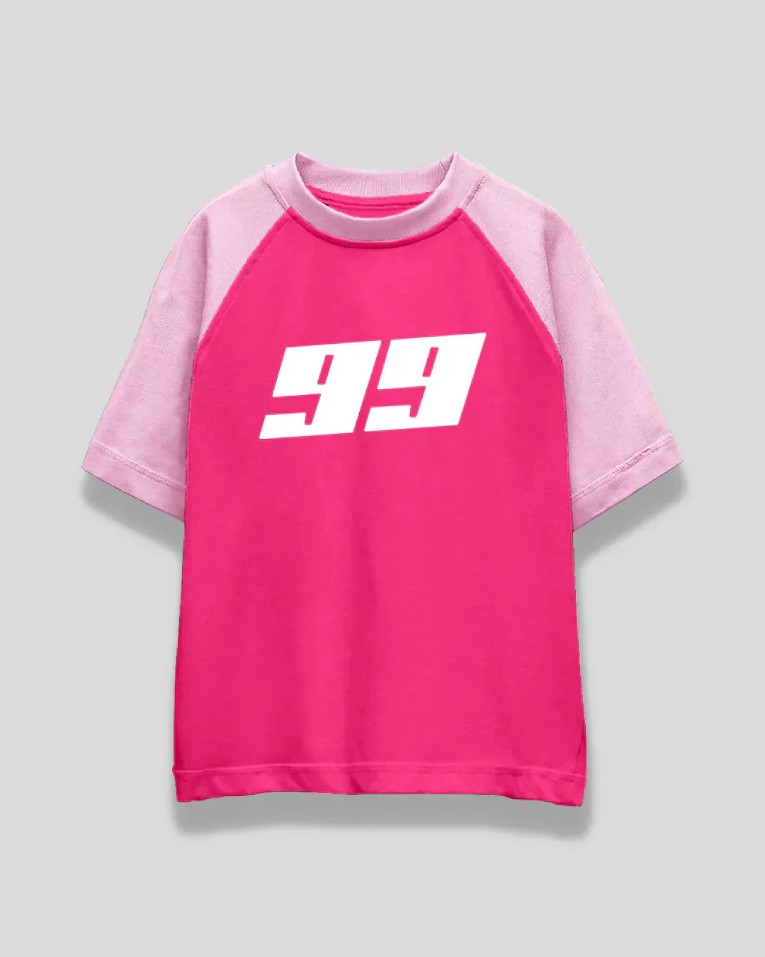99 Raglan Pink T-Shirt - Shop Printed T shirt for Women Online In India | LoveDky