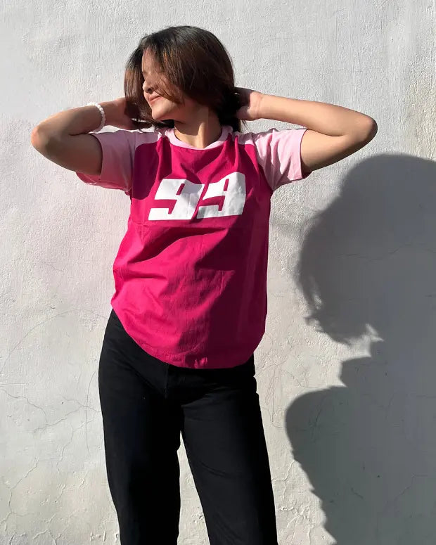 Pink 99 Raglan T-Shirt for Women Online In India | Dky