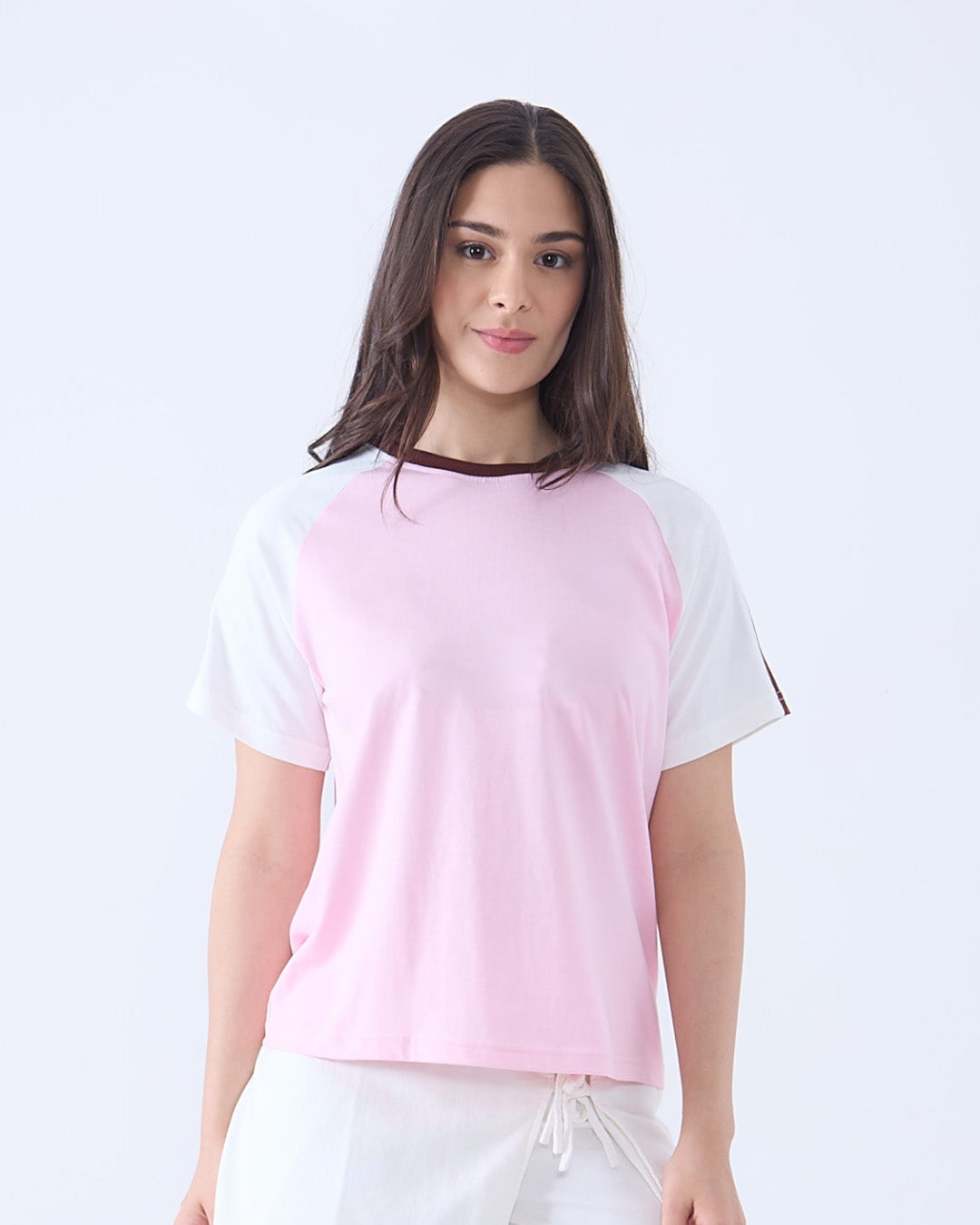 Pink Edgy Plain T-Shirt