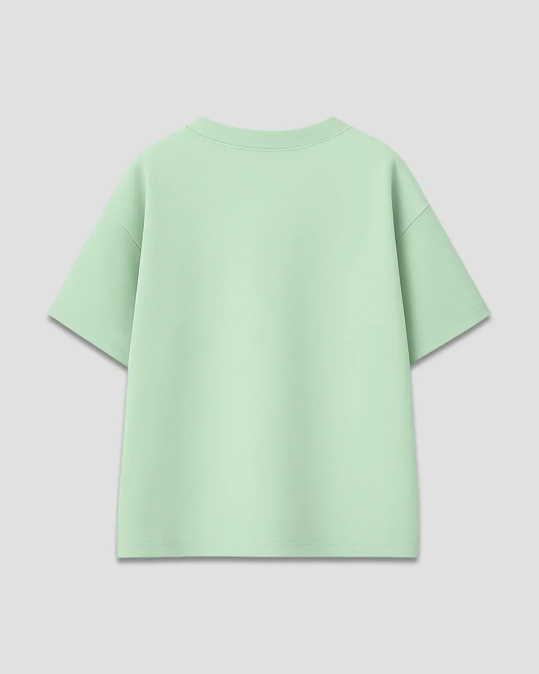 RB Pista Plain Oversized T-Shirt - mint green, oversized basic shirt with no print, back view