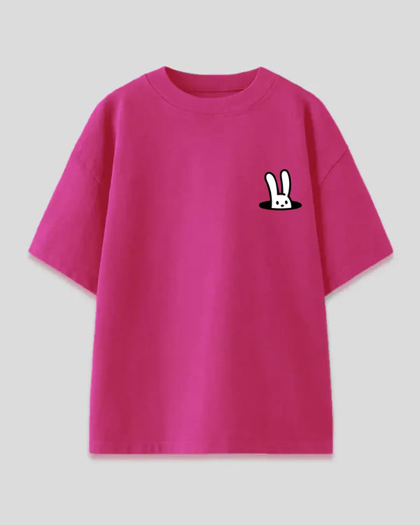 Pocket Bunny Oversized T-Shirt for Women Online In India | Dky