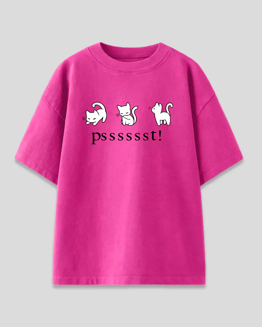Psssssst Oversized T-Shirt - Shop Printed T shirt for Women Online In India | LoveDky