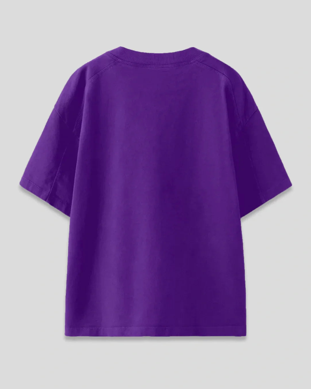 Purple Ew People Oversized T-Shirt - purple oversized tee with a plain design, shown in flat lay