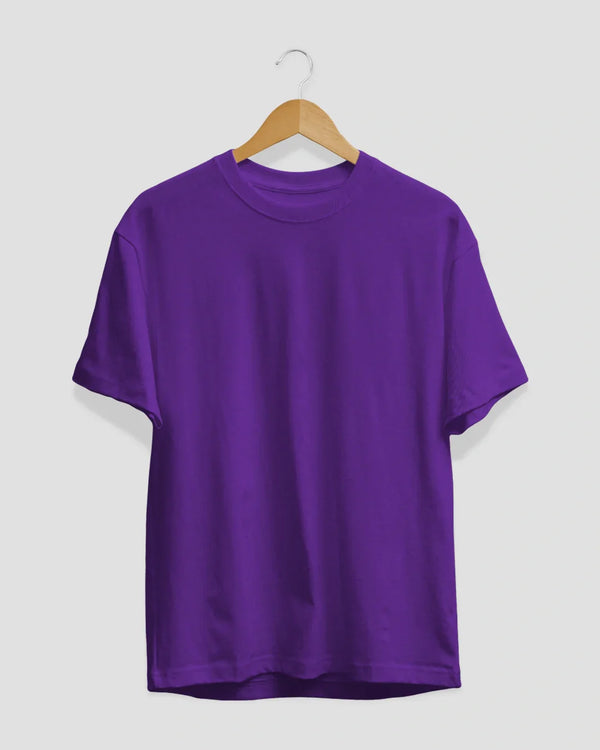 Purple Plain T-Shirt - Shop Printed T shirt for Women Online In India | LoveDky