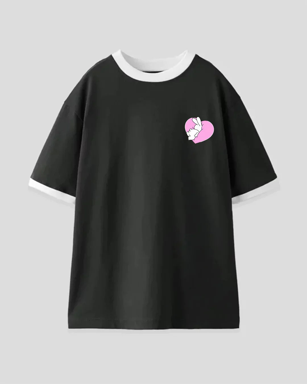 Shop Rabbit Heart Tap Out T-Shirt - Black & White | Dky