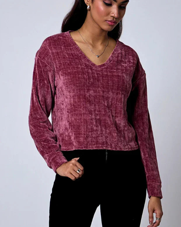 Rachel Crop Oversized Sweater - Shop Printed T shirt for Women Online In India | LoveDky