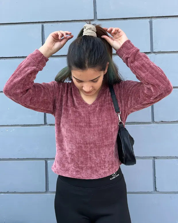 Rachel Crop Oversized Sweater - Shop Printed T shirt for Women Online In India | LoveDky