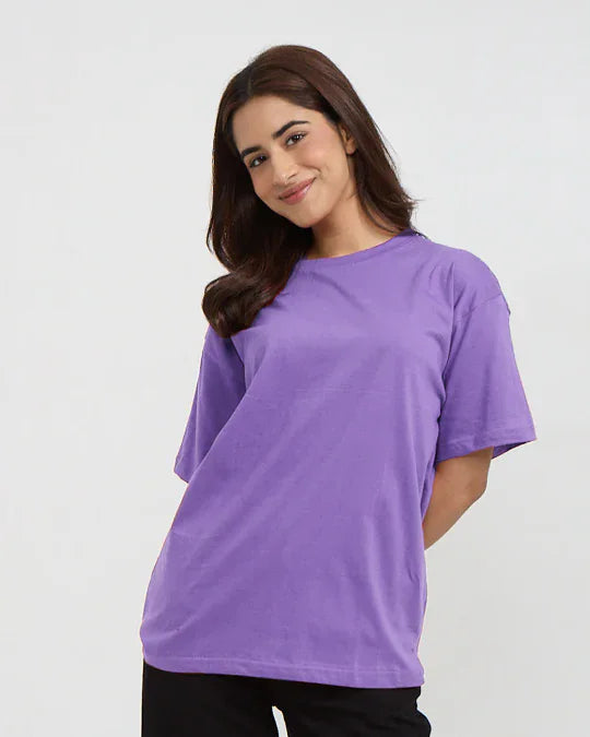 RB Nova Plain Oversized T-Shirt for Women Online In India | Dky