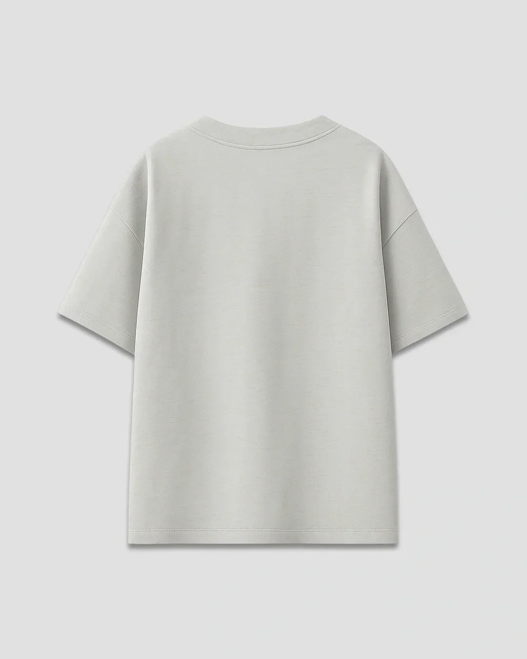RB Stone Grey Plain Oversized T-Shirt – oversized fit, simple design, shown in flat lay