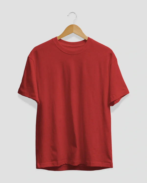 Red Plain T-Shirt - Shop Printed T shirt for Women Online In India | LoveDky