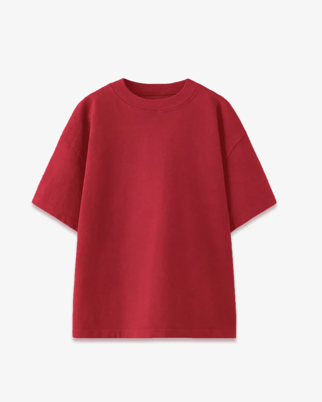 Arlo Red Oversized Plain T-shirt