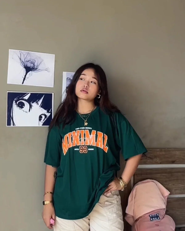 Minimal Oversized T-Shirt - Shop Printed T shirt for Women Online In India | LoveDky