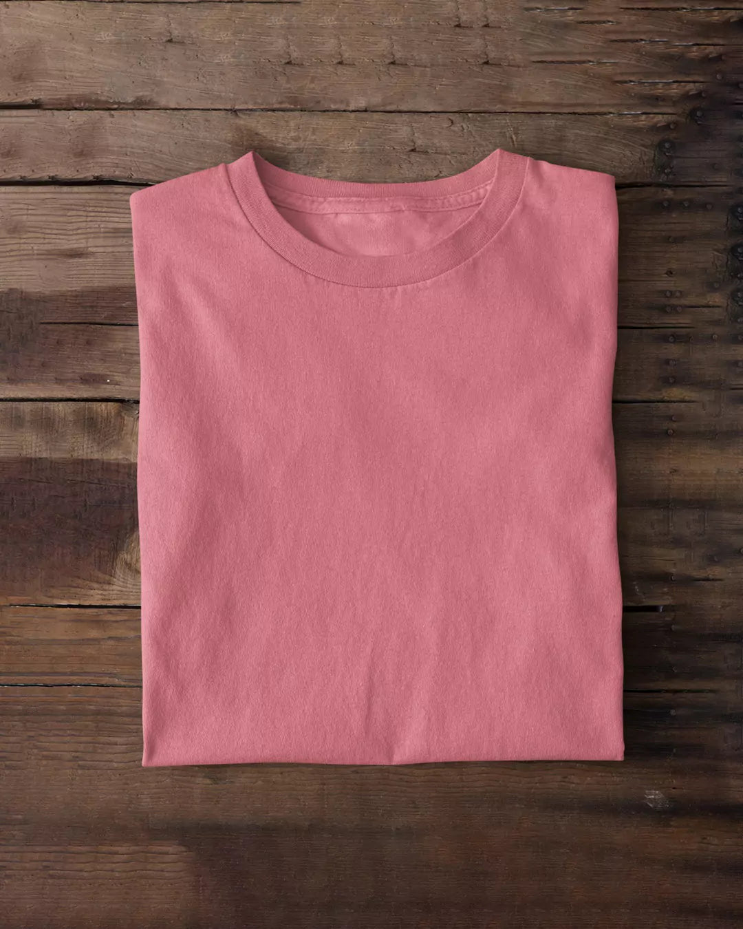 Salmon Pink Plain T-Shirt - Shop Printed T shirt for Women Online In India | LoveDky