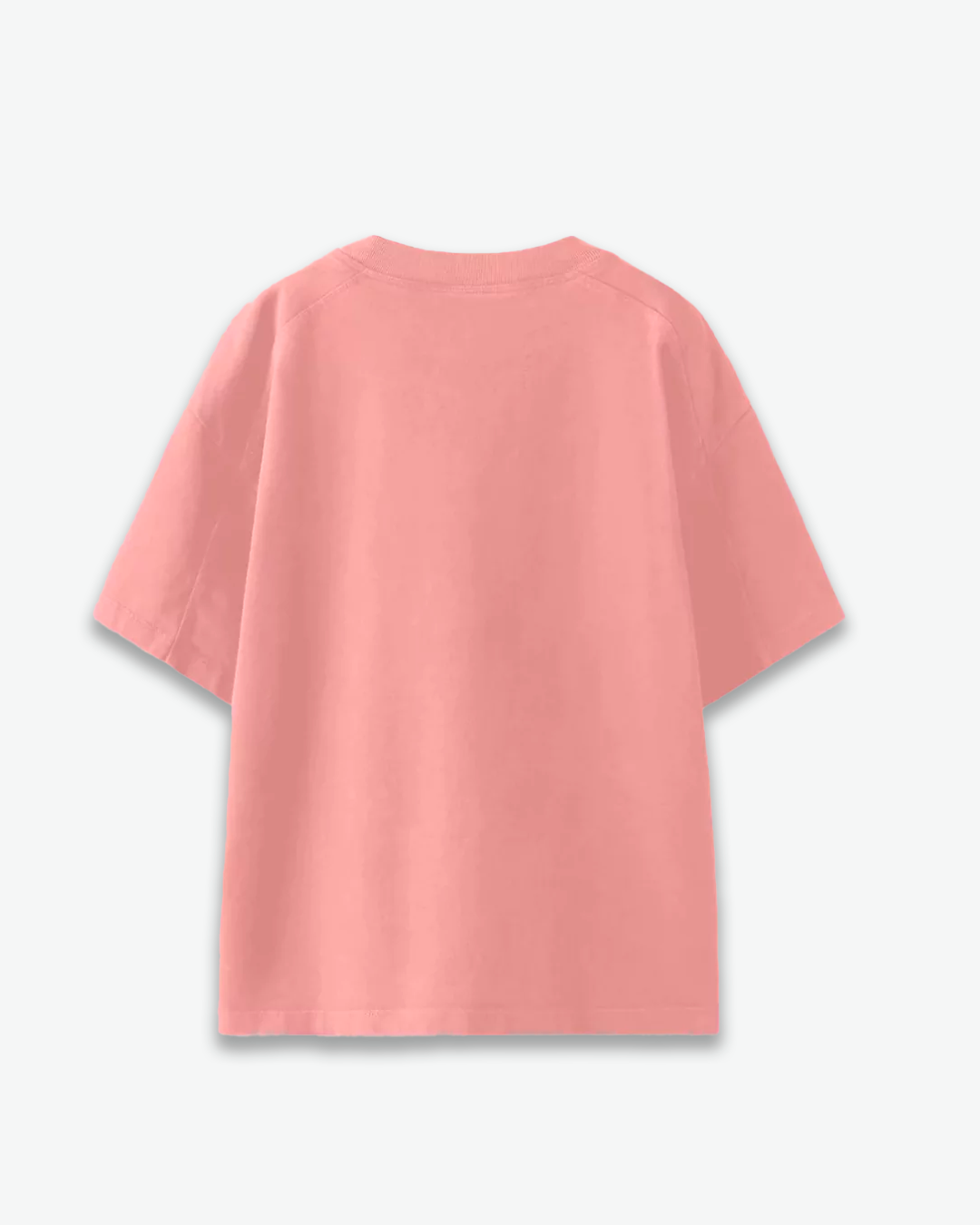 Salmon Pink Plain Oversized T-Shirt