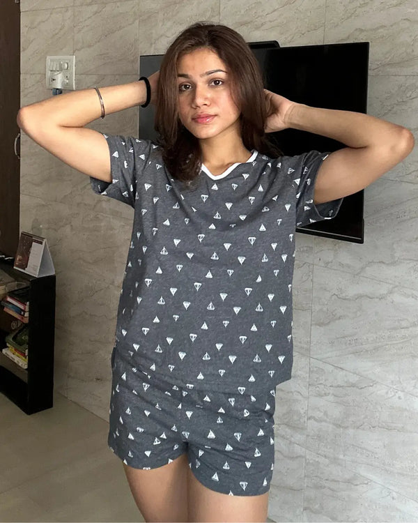 Sleep Afloat Cotton Shorts Set