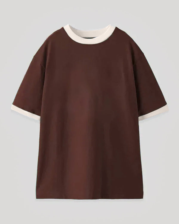 Tap Out T-Shirt - Brown & Pearl for Women Online In India | Dky