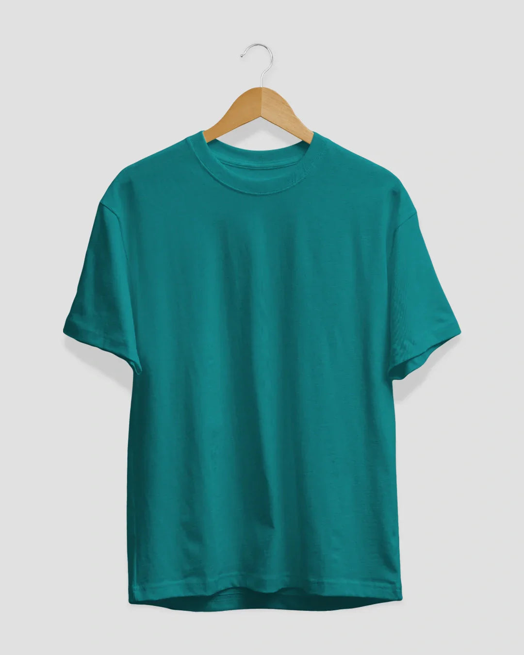 Teal Plain T-Shirt - Shop Printed T shirt for Women Online In India | LoveDky