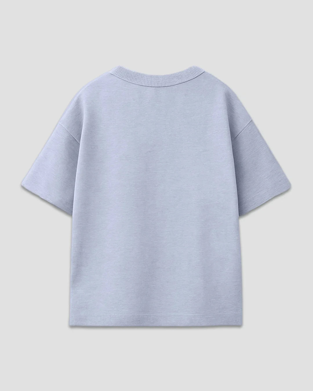 DKY Tiny Panda Boxy Oversize T-Shirt – light blue, boxy fit, plain back view