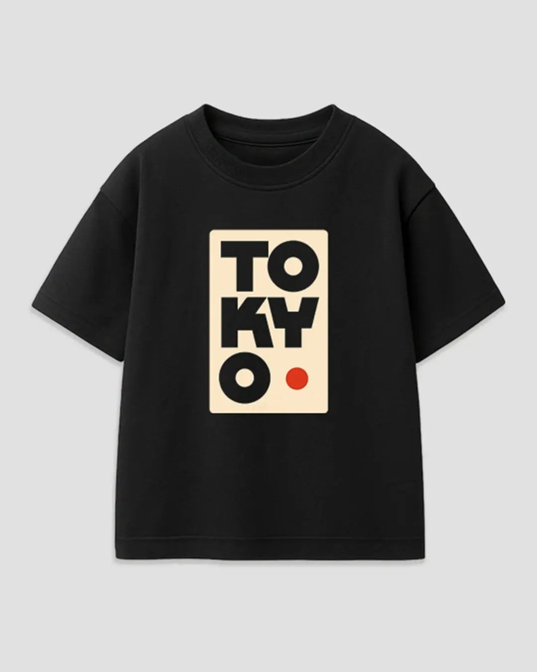 Tokyo Black Boxy T-Shirt
