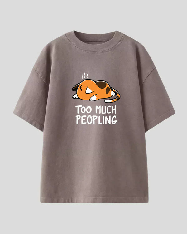 Too Much Peopling Women's Oversized T Shirt | Dky