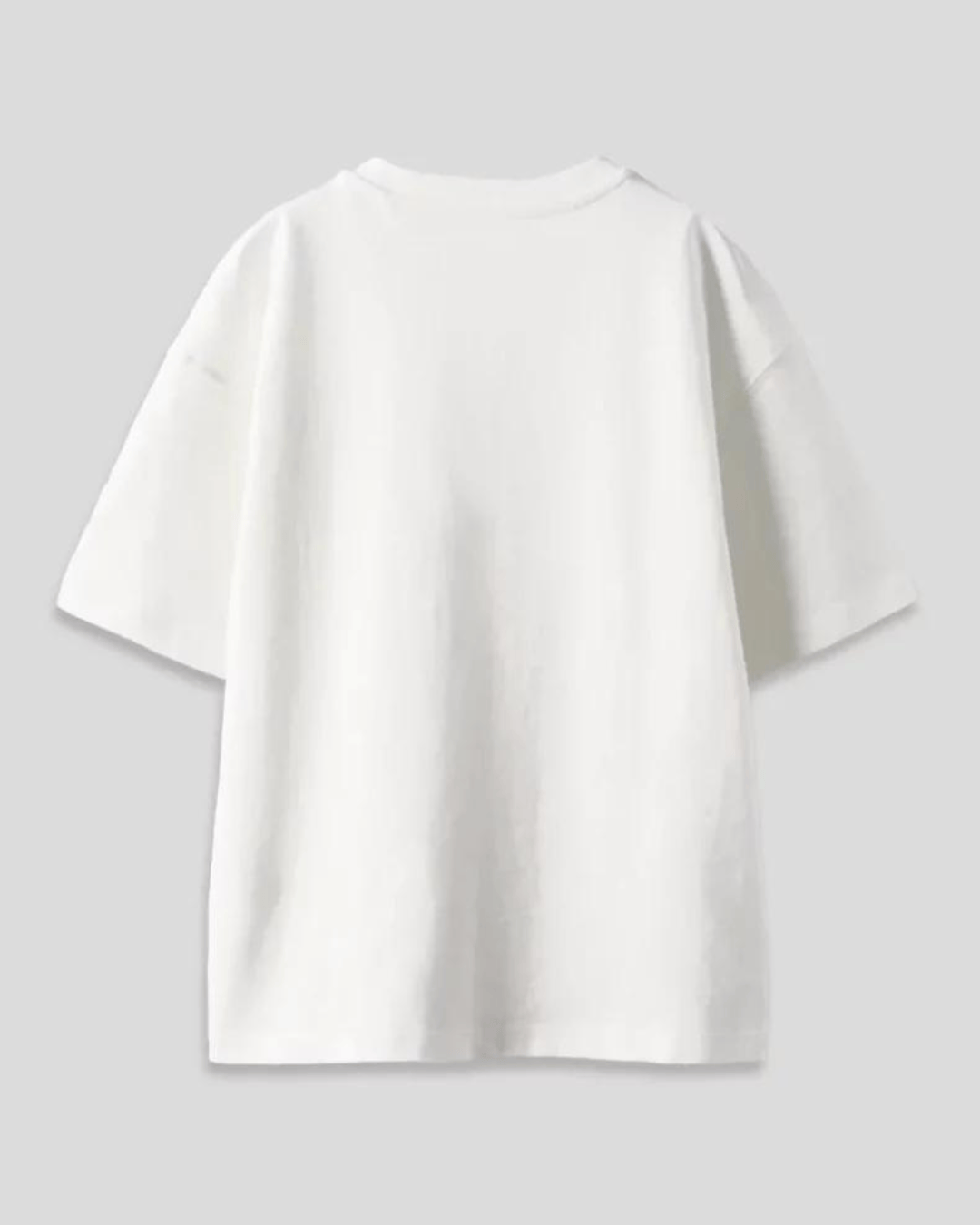Too Pretty For A Job Oversized T-Shirt – white oversized tee, back view, 100% pure fabric