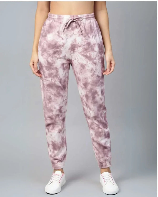 Maroon Tie Dye Joggers for Women Online In India | Dky