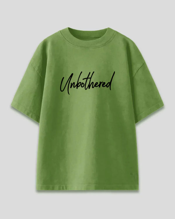 Shop Unbothered Oversized Matcha T-Shirt for Women online in India | Dky