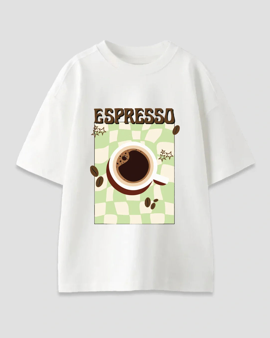 Vintage Espresso Oversized T-Shirt for Women Online In India | Dky