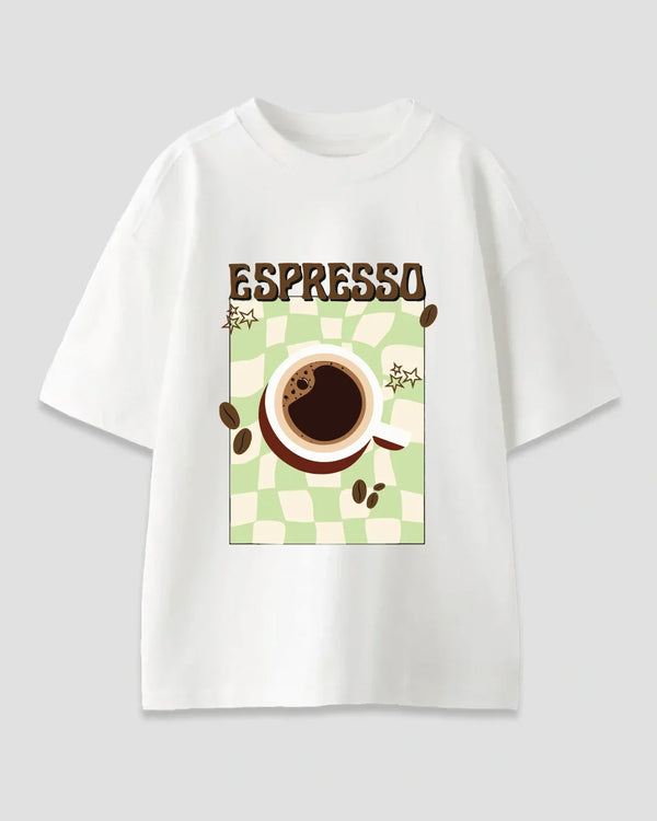 Vintage Espresso Oversized T-Shirt for Women Online In India | Dky