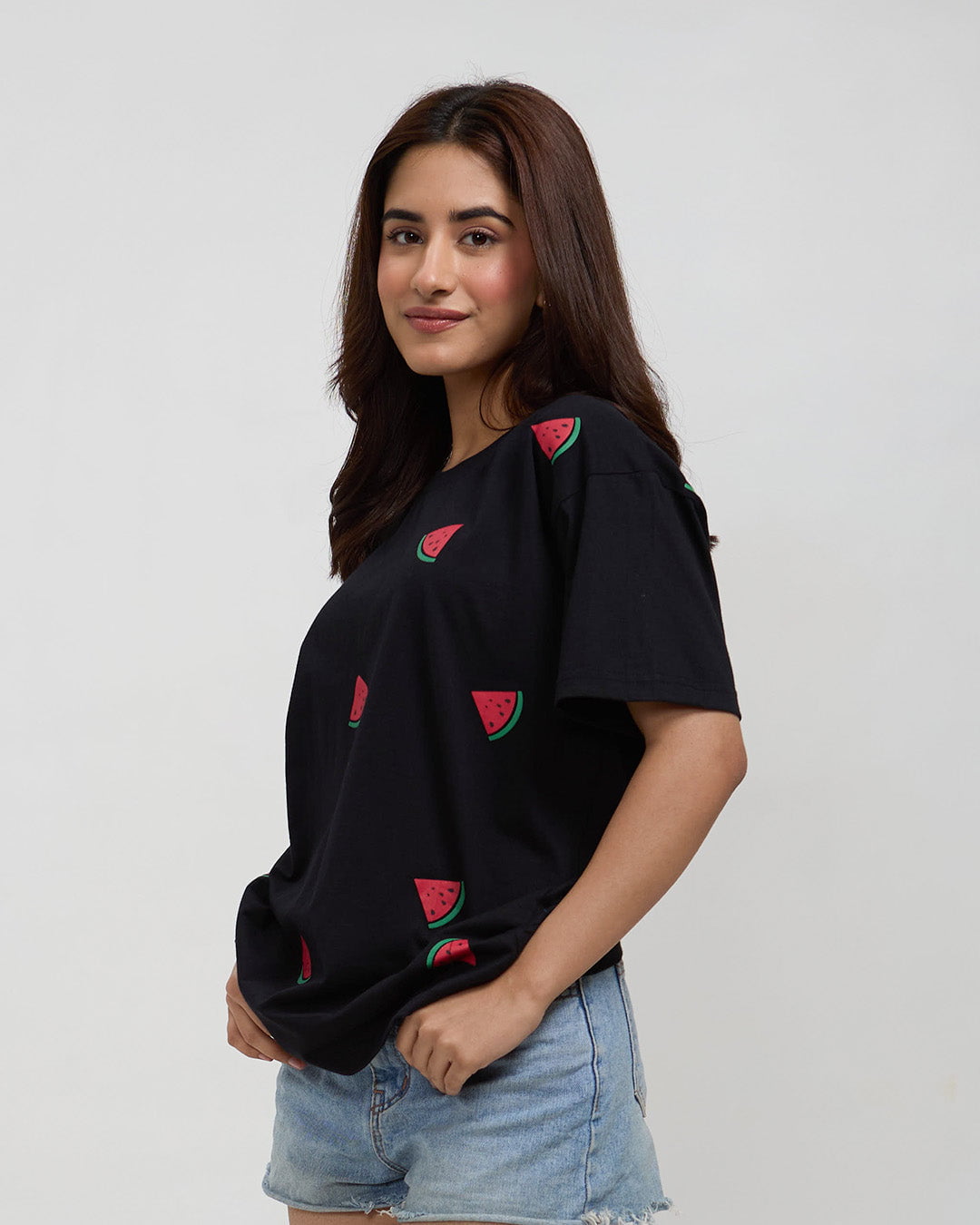 Watermelon Oversized T-Shirt - Shop Printed T shirt for Women Online In India | LoveDky